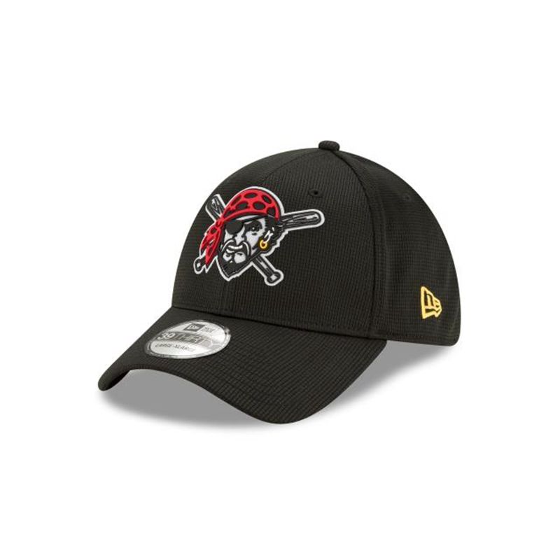 MLB Pittsburgh Pirates Clubhouse Collection 39Thirty Stretch Fit (CLF4615) - Black New Era Caps